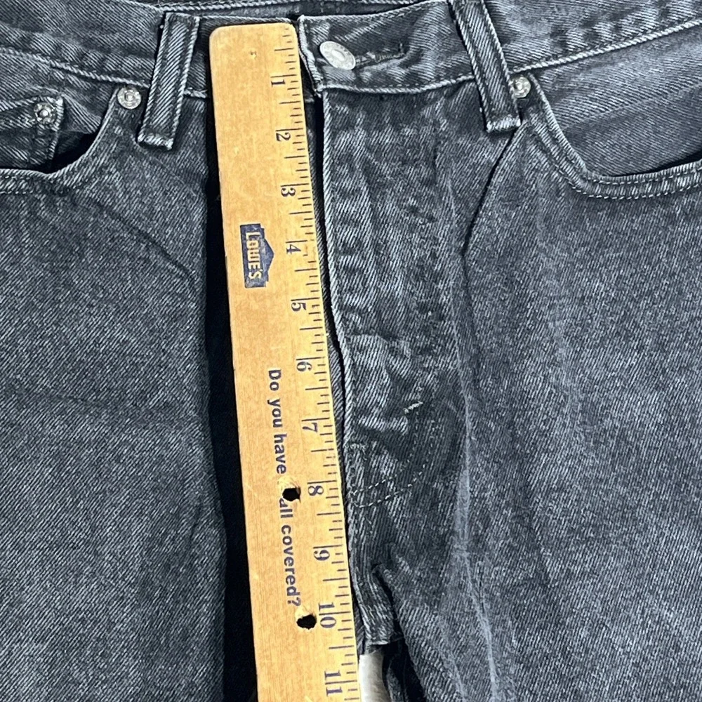 Levi's 505 Jeans Mens 33x32 Black Regular Fit Straight Leg Faded Denim Casual